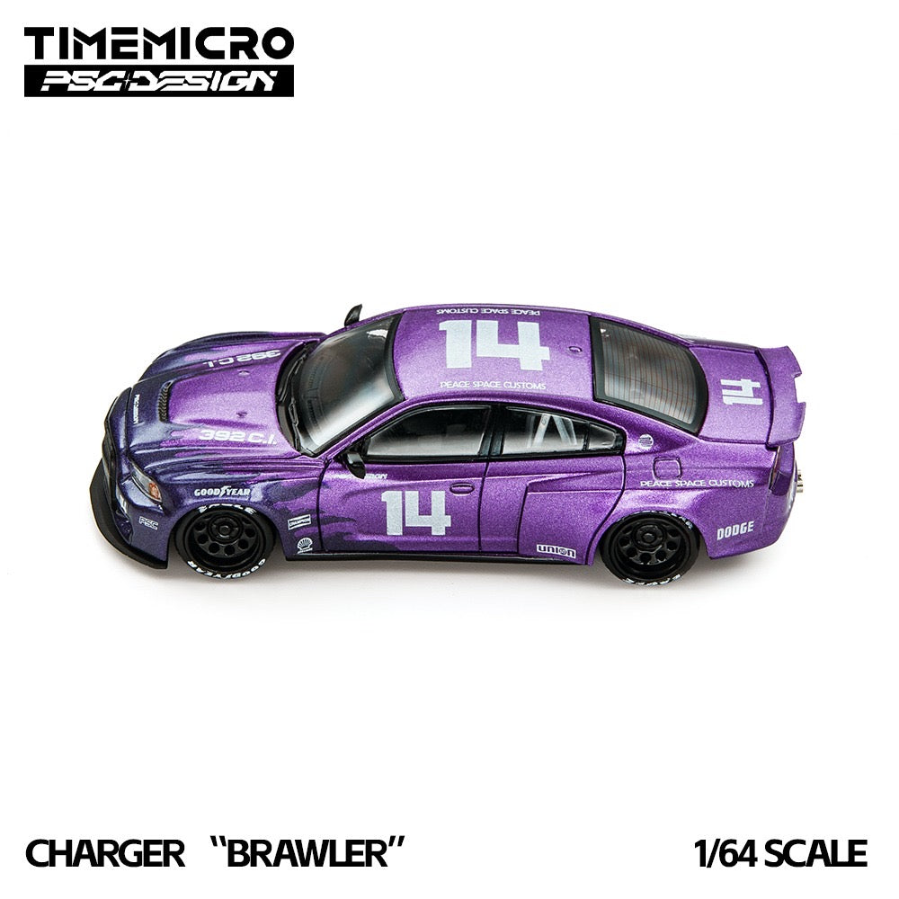 TimeMicro x PSC Design - Pre-Order - Dodge Charger "Brawler" #14 - Plum Crazy - TM648211