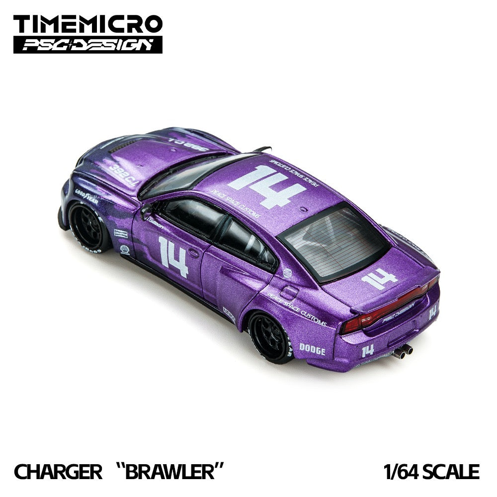 TimeMicro x PSC Design - Pre-Order - Dodge Charger "Brawler" #14 - Plum Crazy - TM648211
