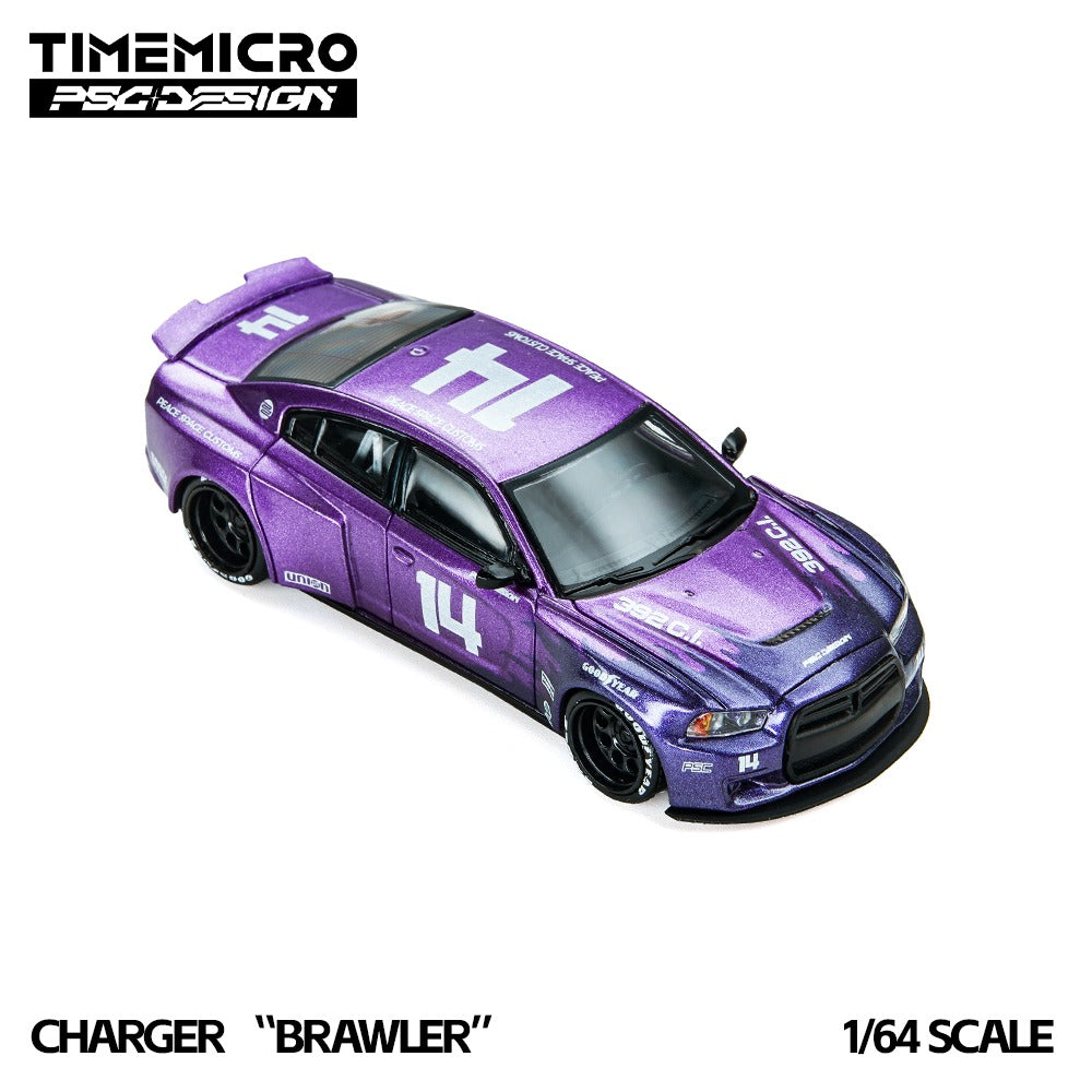 TimeMicro x PSC Design - Pre-Order - Dodge Charger "Brawler" #14 - Plum Crazy - TM648211
