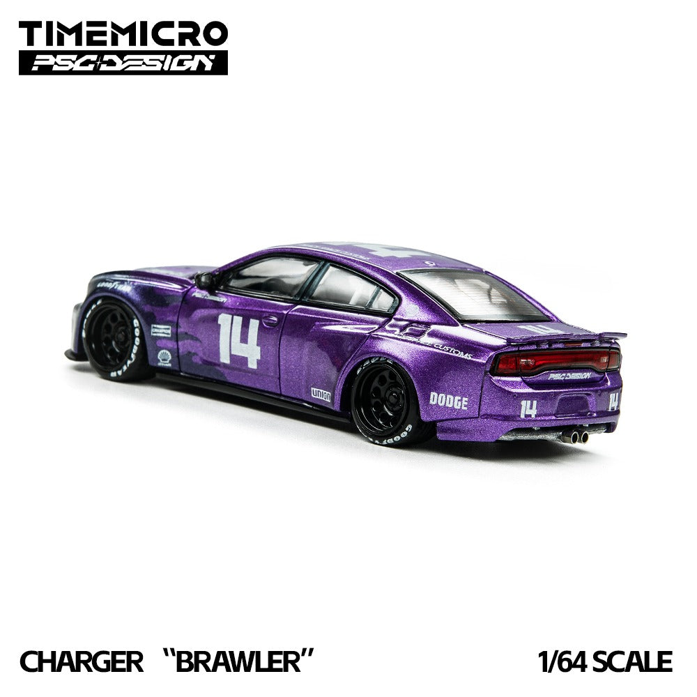 TimeMicro x PSC Design - Pre-Order - Dodge Charger "Brawler" #14 - Plum Crazy - TM648211