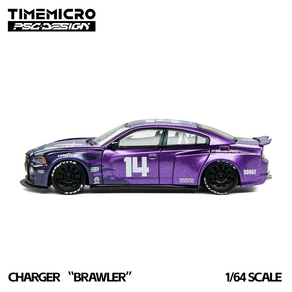 TimeMicro x PSC Design - Pre-Order - Dodge Charger "Brawler" #14 - Plum Crazy - TM648211