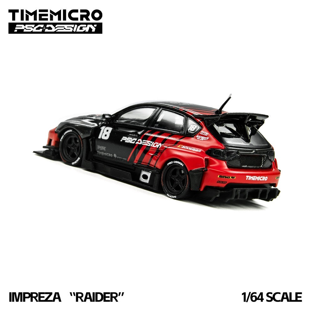 TimeMicro × PSC DESIGN - Pre-Order - Impreza "Raider" Red & Black - TM648306