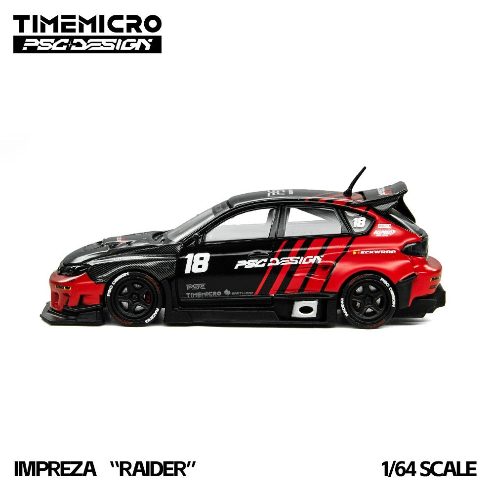 TimeMicro × PSC DESIGN - Pre-Order - Impreza "Raider" Red & Black - TM648306