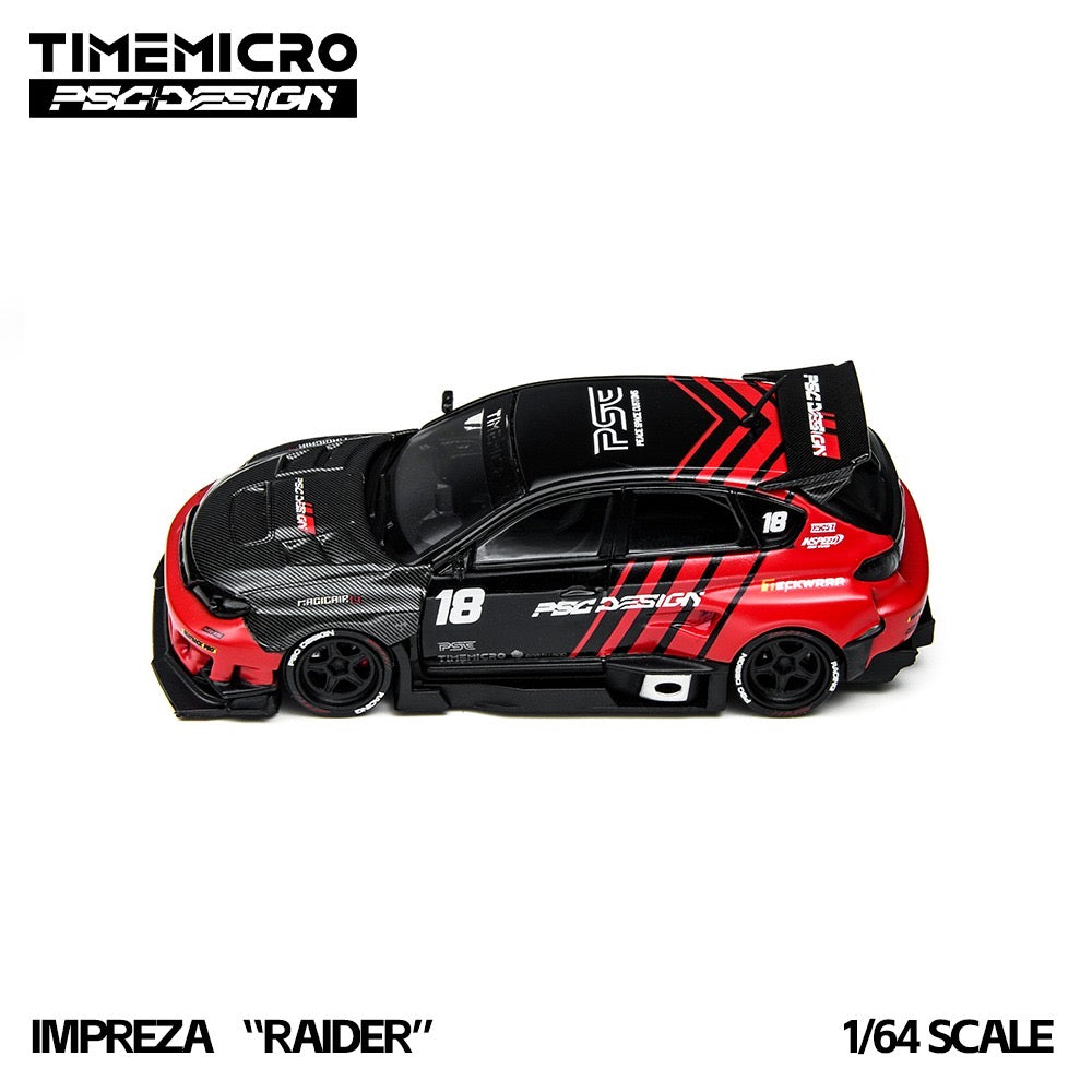 TimeMicro × PSC DESIGN - Pre-Order - Impreza "Raider" Red & Black - TM648306
