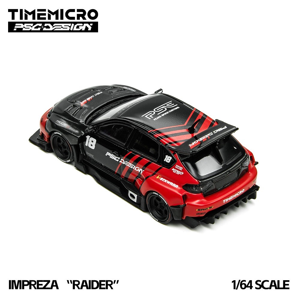TimeMicro × PSC DESIGN - Pre-Order - Impreza "Raider" Red & Black - TM648306