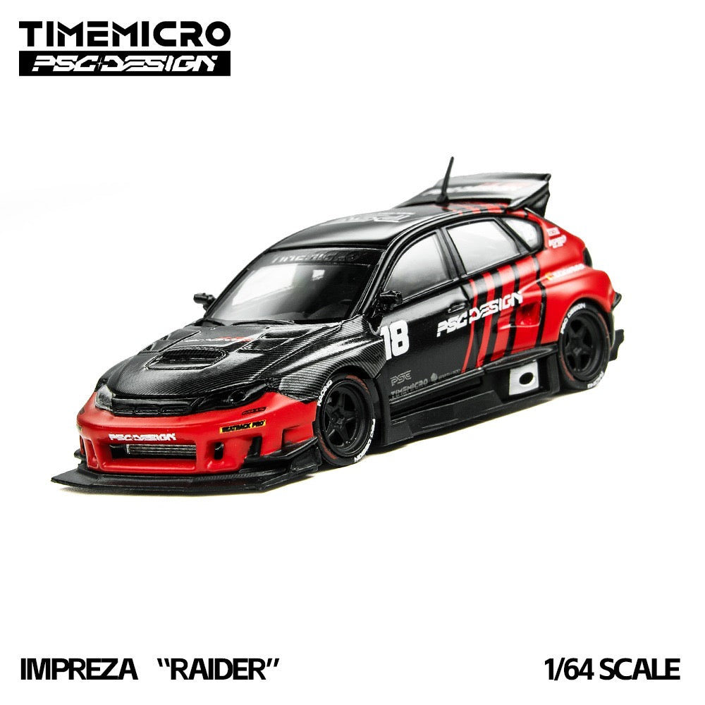 TimeMicro × PSC DESIGN - Pre-Order - Impreza "Raider" Red & Black - TM648306