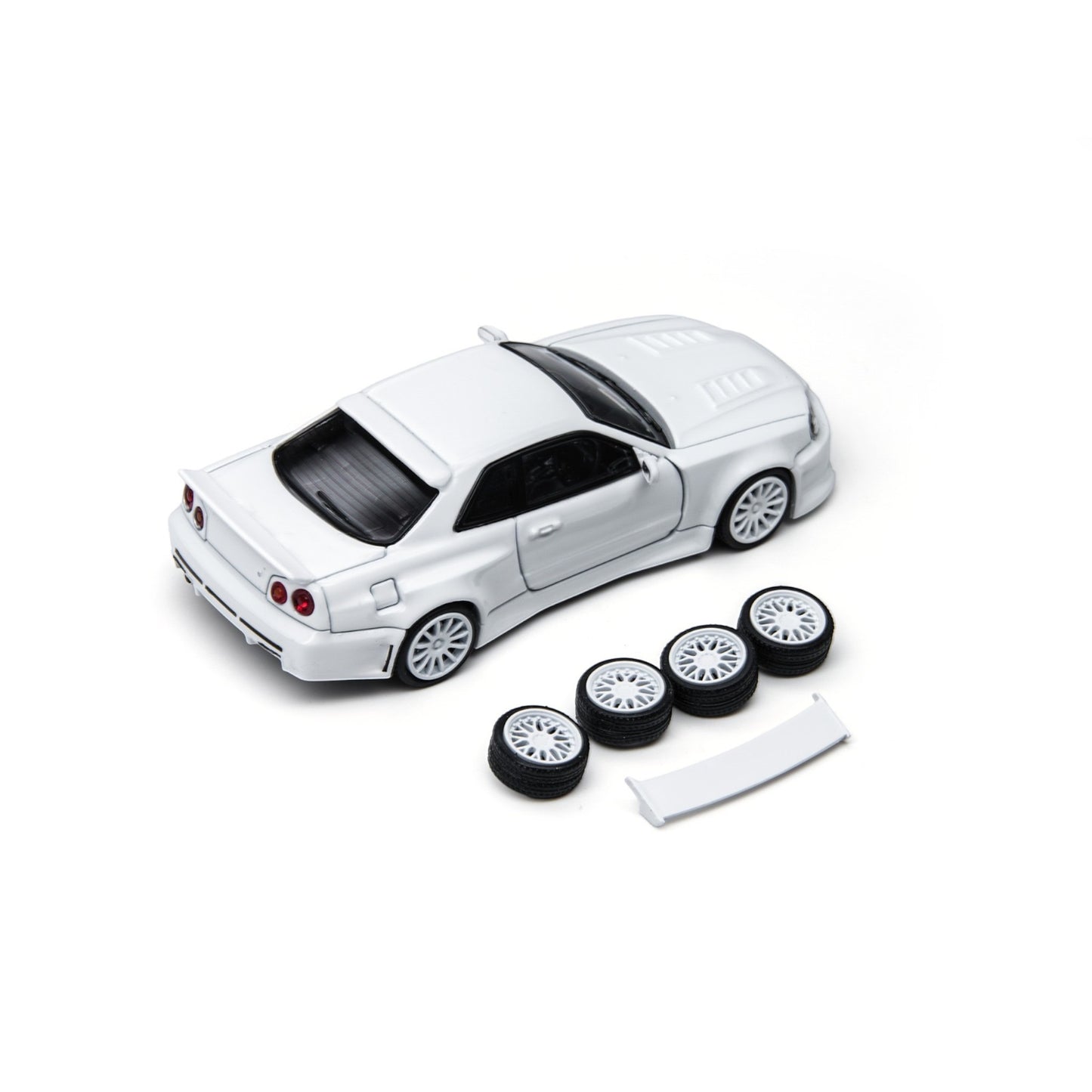 TimeMicro × PSC DESIGN - Pre-Order - Nissan Skyline GT-R (R34) "Smilodon" White Engineer Edition - TM648402