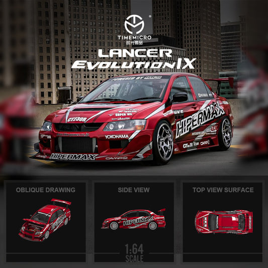 TimeMicro - Pre-Order - Mitsubishi Lancer EVO 9th Gen. Hipermax Metallic red - TM800209