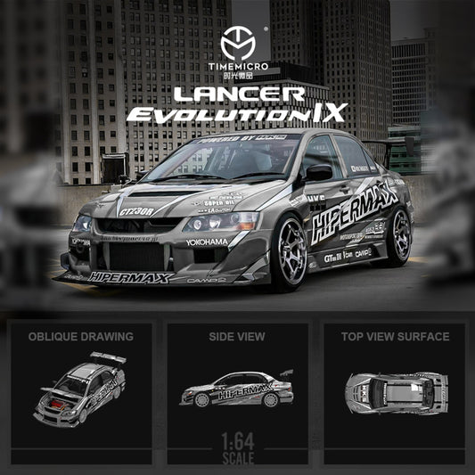 TimeMicro - Pre-Order - Mitsubishi Lancer EVO 9th Gen. Hipermax Metallic silver - TM800210