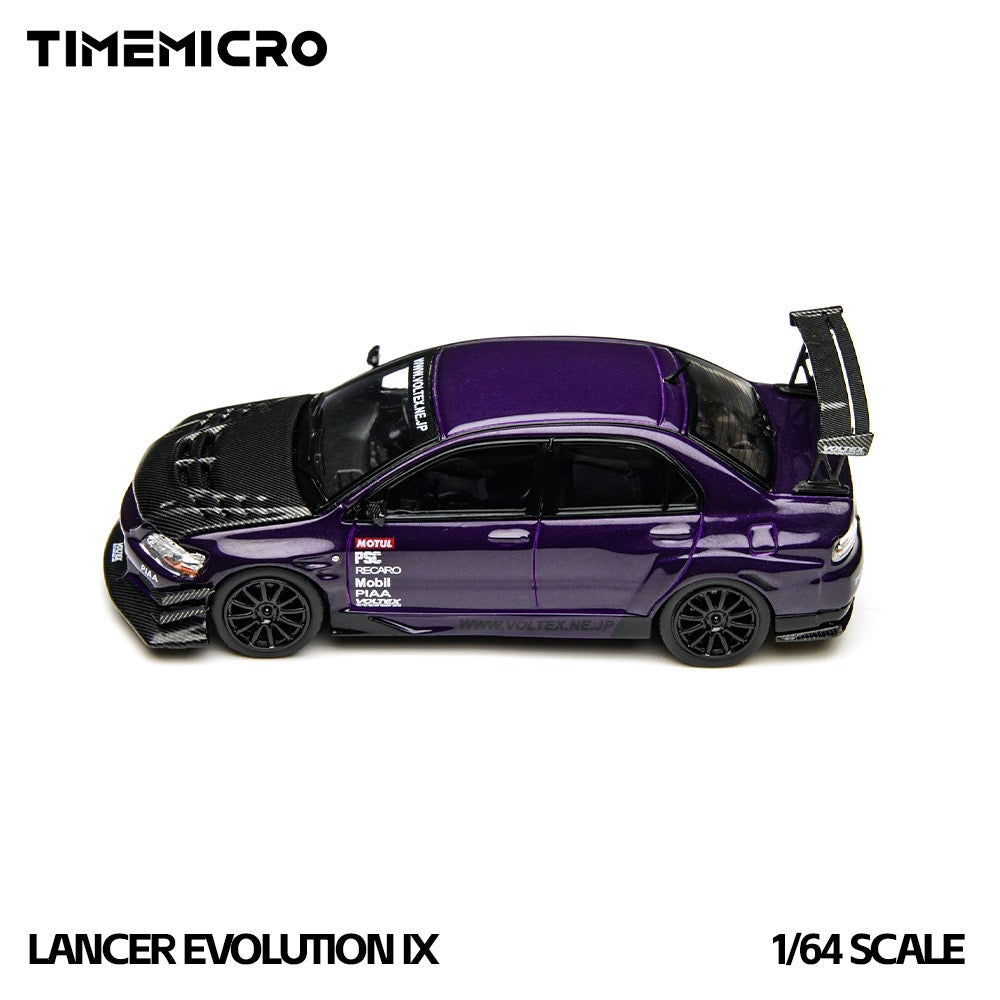TimeMicro - Pre-Order - Mitsubishi Lancer Evolution IX, Metal Purple Open-Top Edition - TM800214