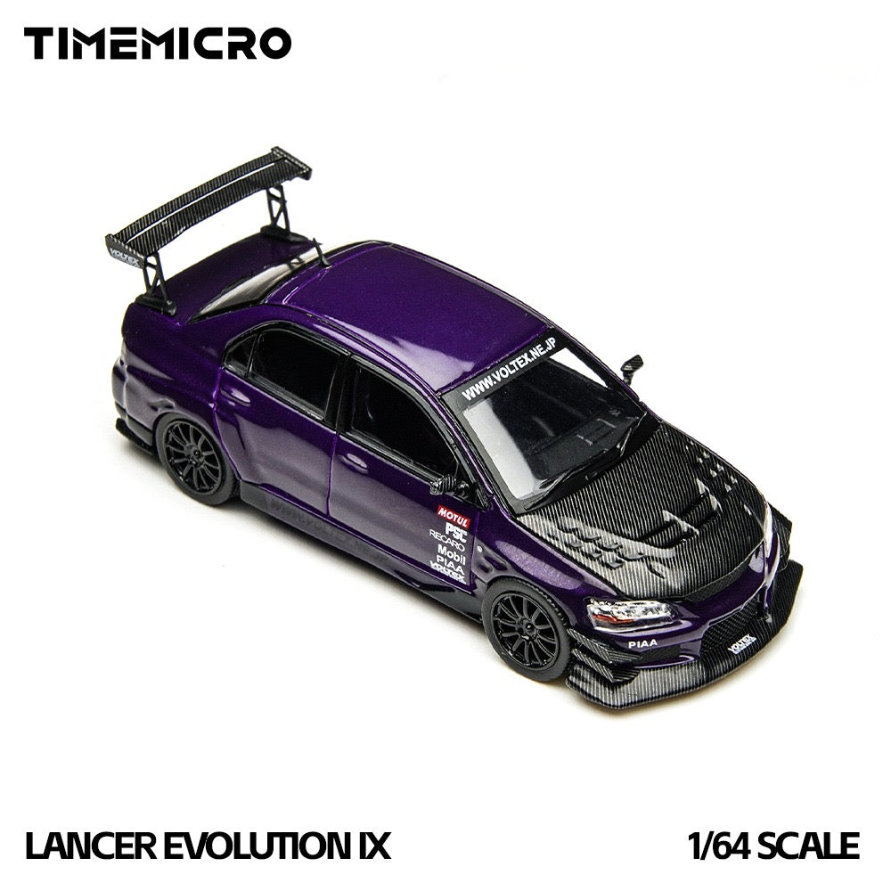 TimeMicro - Pre-Order - Mitsubishi Lancer Evolution IX, Metal Purple Open-Top Edition - TM800214