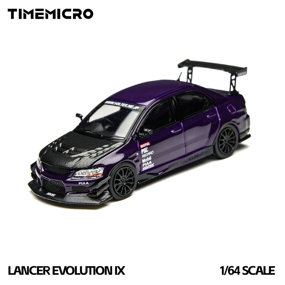 TimeMicro - Pre-Order - Mitsubishi Lancer Evolution IX, Metal Purple Open-Top Edition - TM800214
