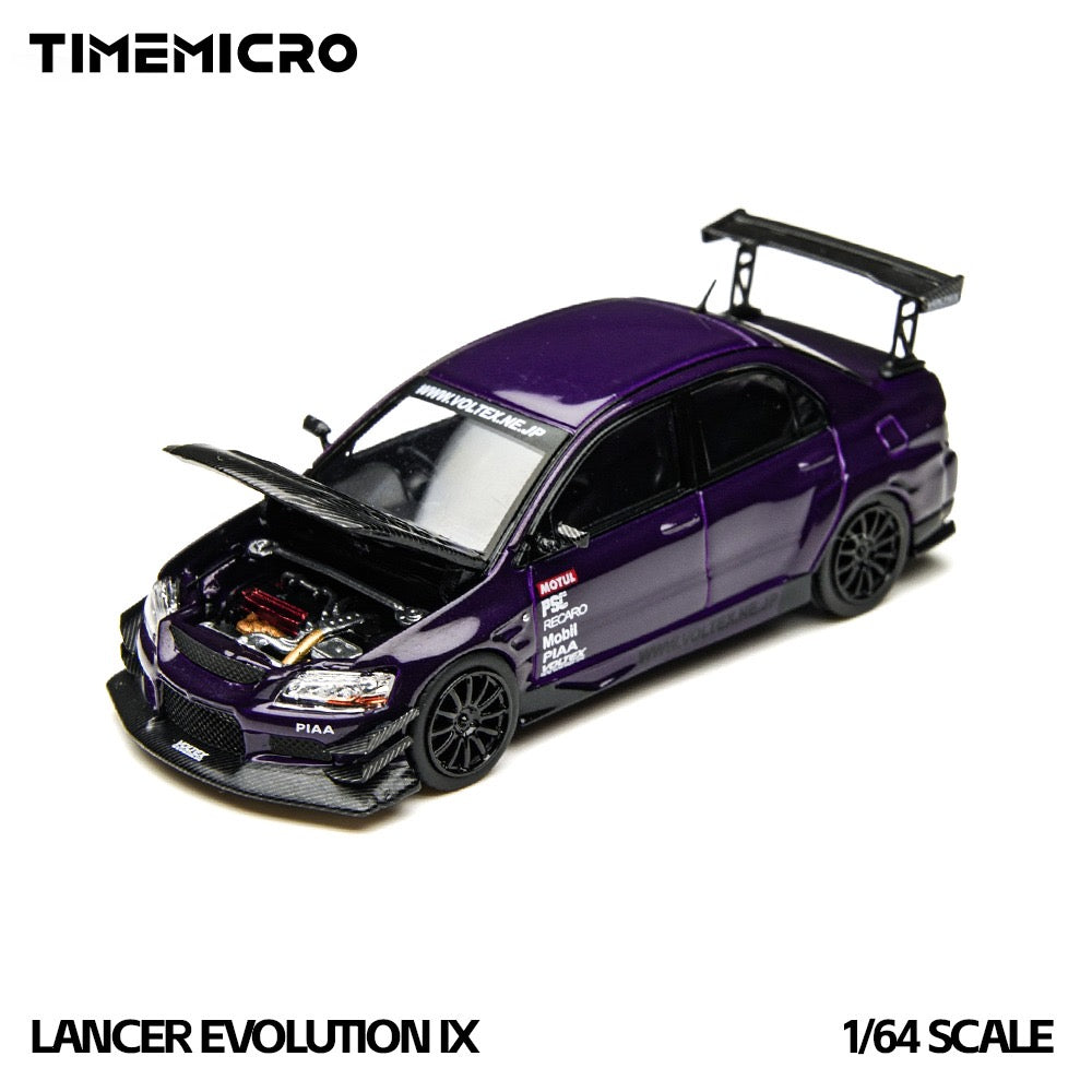 TimeMicro - Pre-Order - Mitsubishi Lancer Evolution IX, Metal Purple Open-Top Edition - TM800214