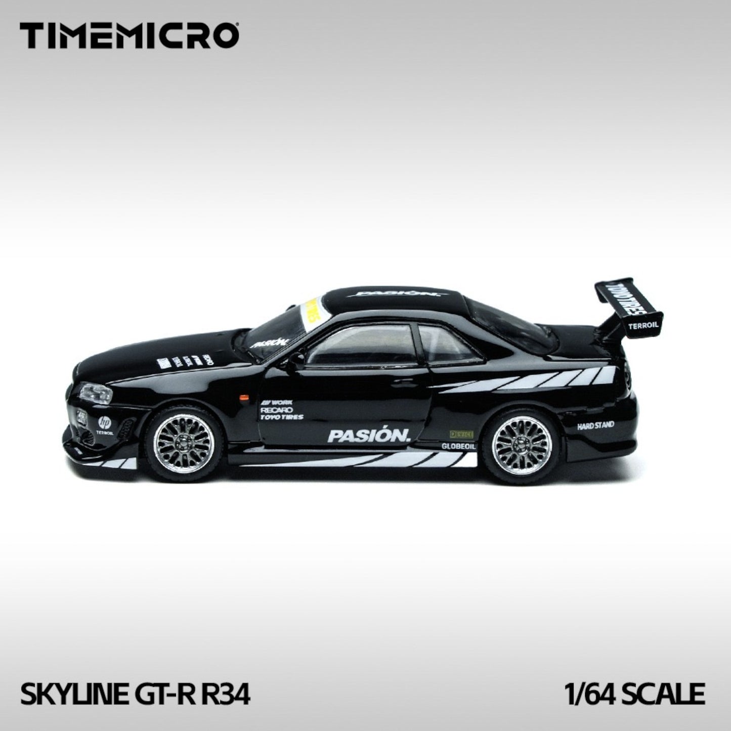 TimeMicro - Pre-Order - Nissan Skyline GT-R R34 - "Black Street" - TM800504