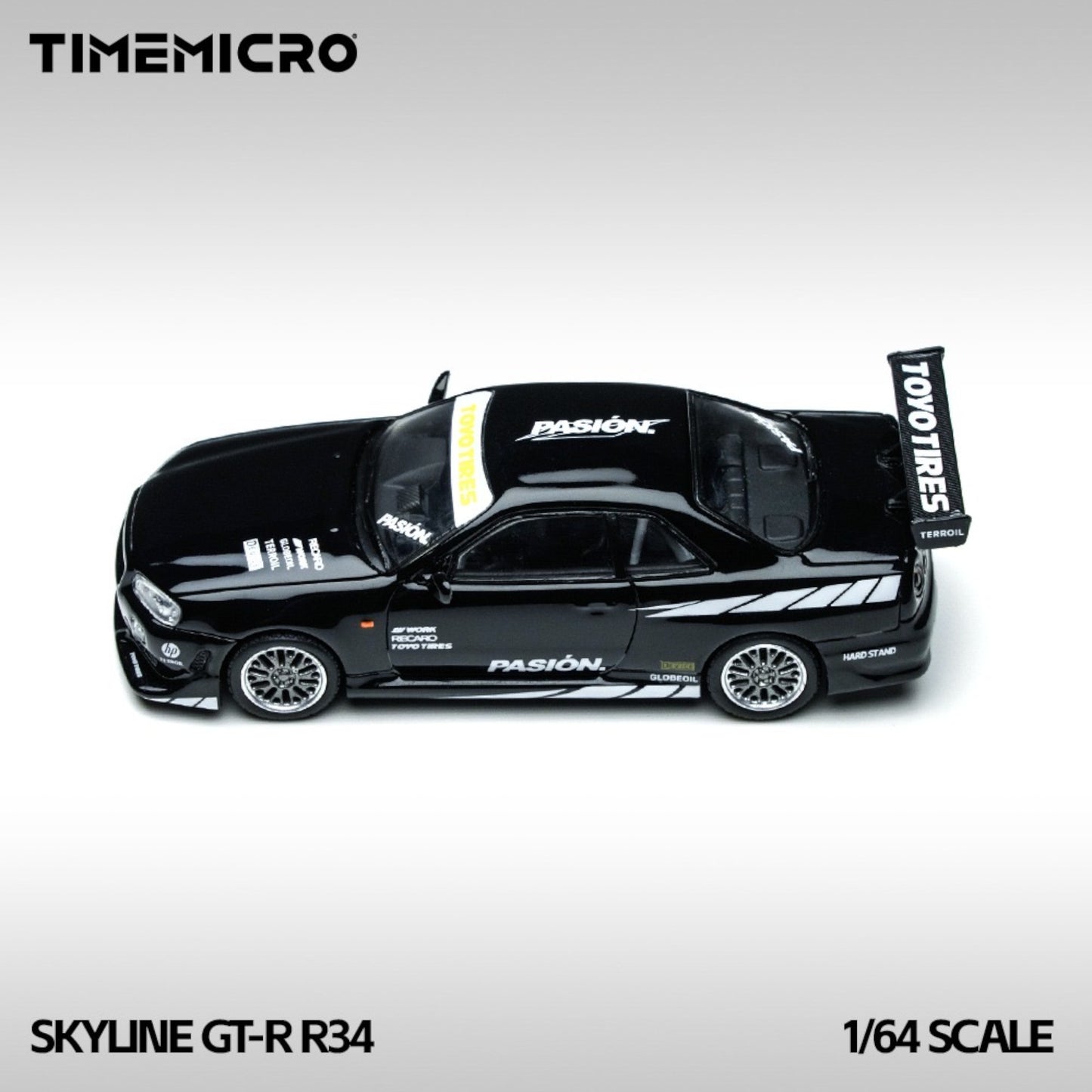 TimeMicro - Pre-Order - Nissan Skyline GT-R R34 - "Black Street" - TM800504