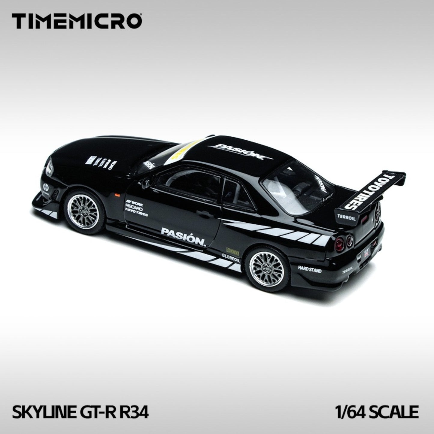 TimeMicro - Pre-Order - Nissan Skyline GT-R R34 - "Black Street" - TM800504