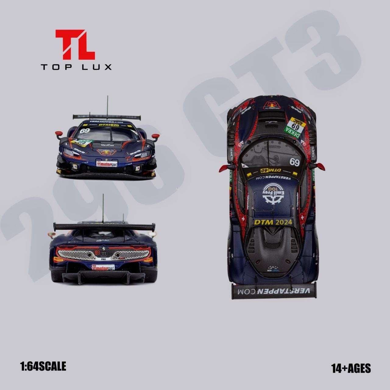 TopLux - Pre-Order - 296 GT3 - Red Bull #69 - TOP64-008