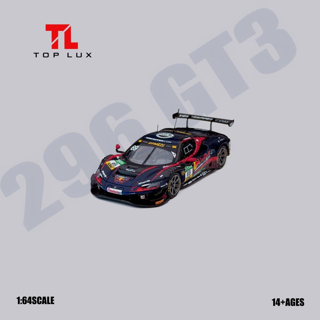 TopLux - Pre-Order - 296 GT3 - Red Bull #69 - TOP64-008
