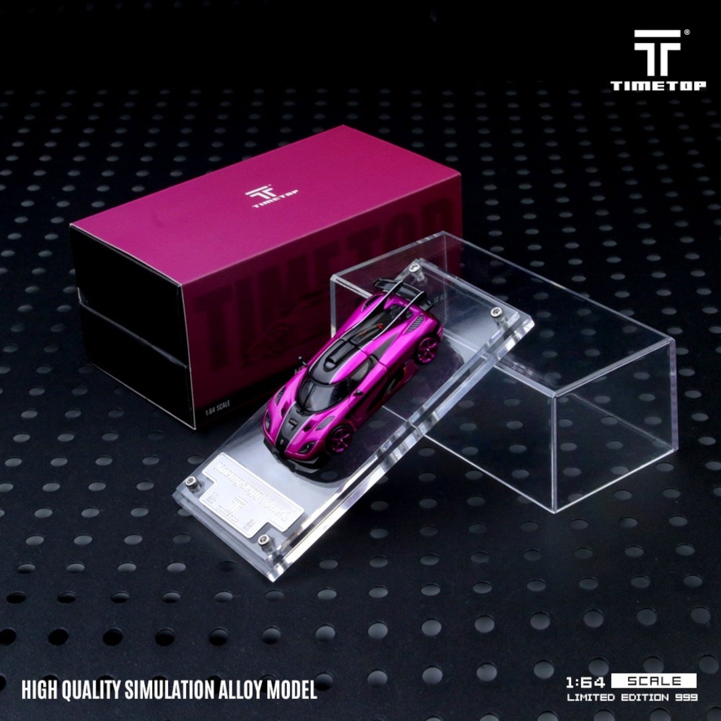 TimeTop - Pre-Order - Koenigsegg ONE:1 - Pearl Rose Red - Boxset - TT644815