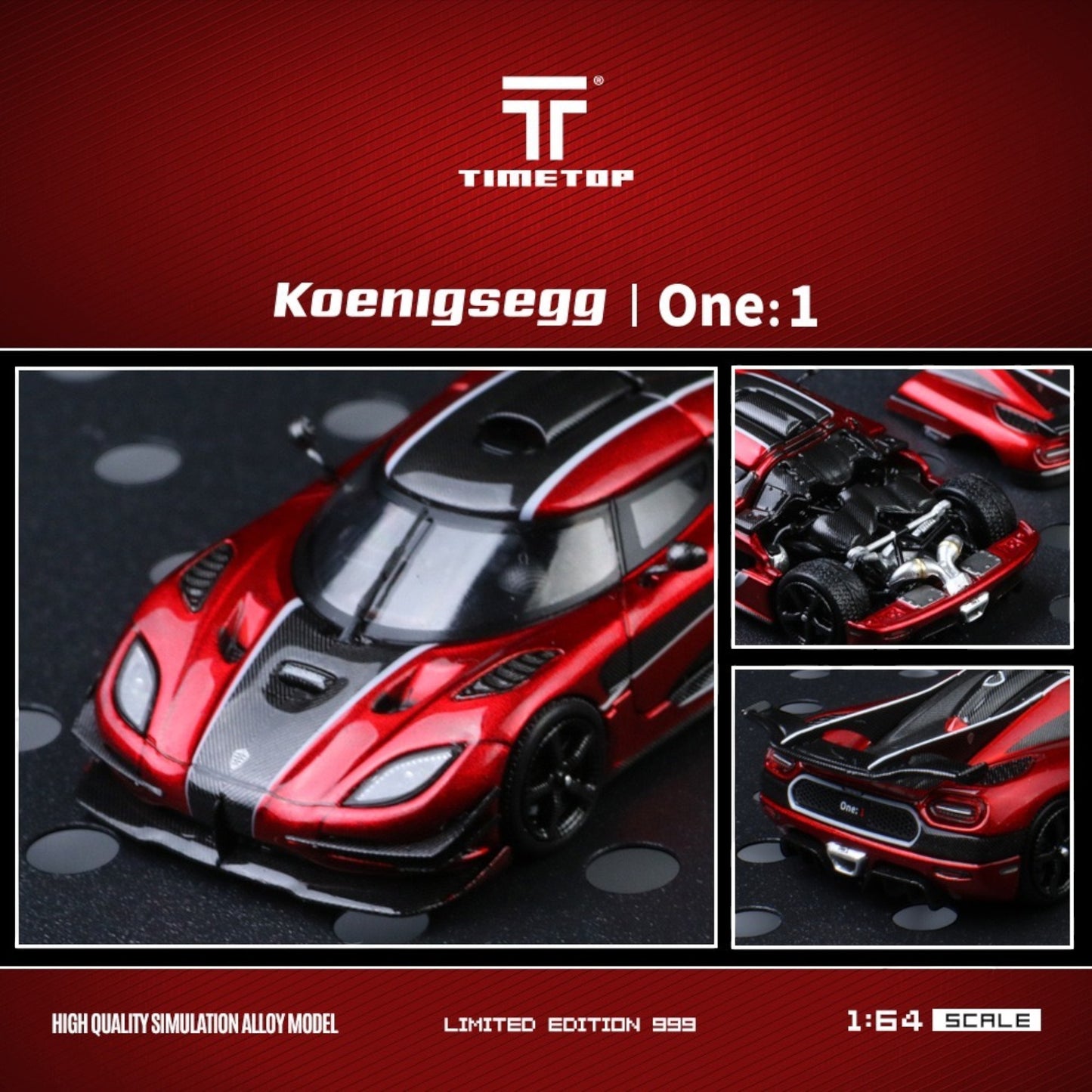 TimeTop - Pre-Order - Koenigsegg ONE:1 - Metallic Red - Boxset - TT644812