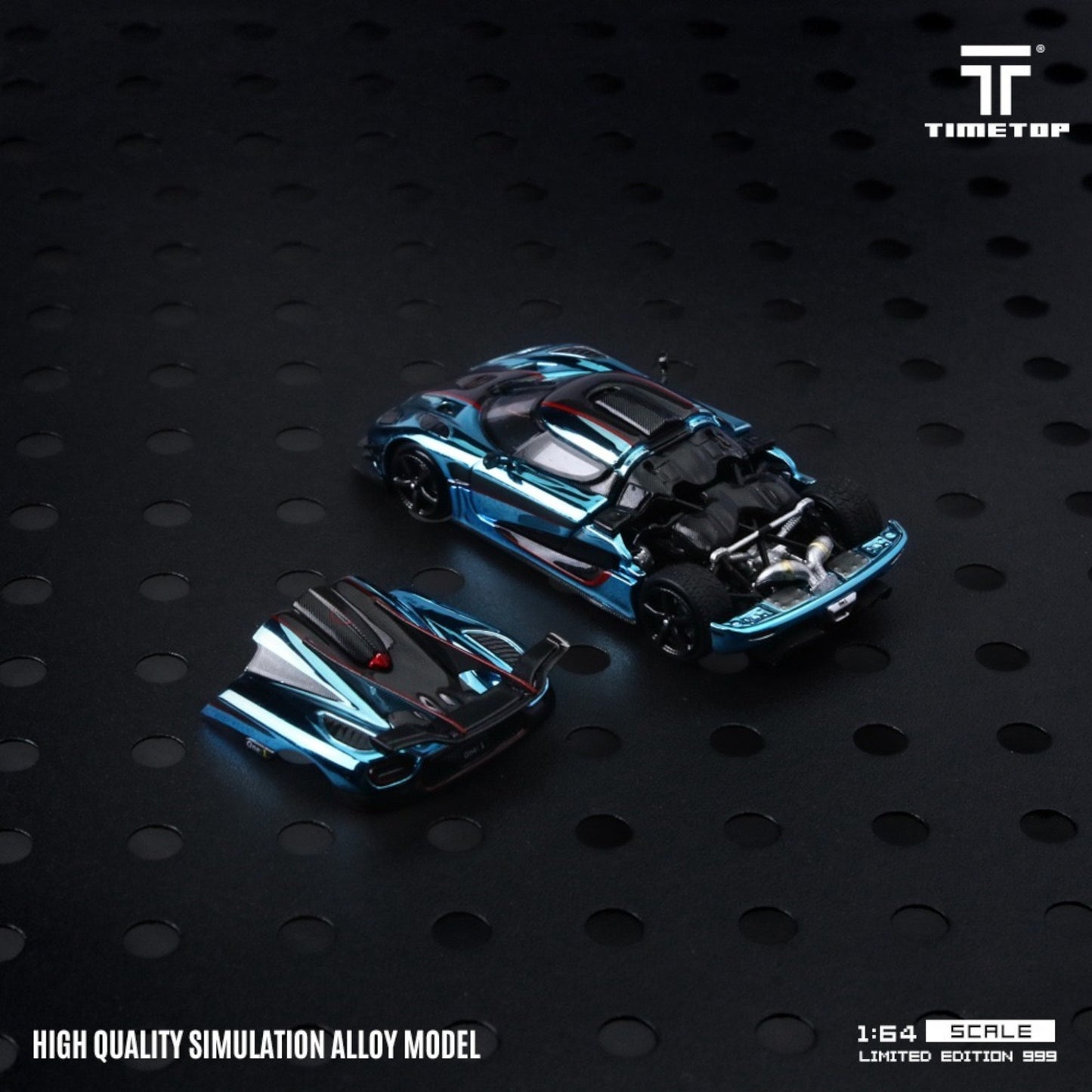 TimeTop - Pre-Order - Koenigsegg ONE:1 - Metallic Ice Blue - in Giftbox - TT644818