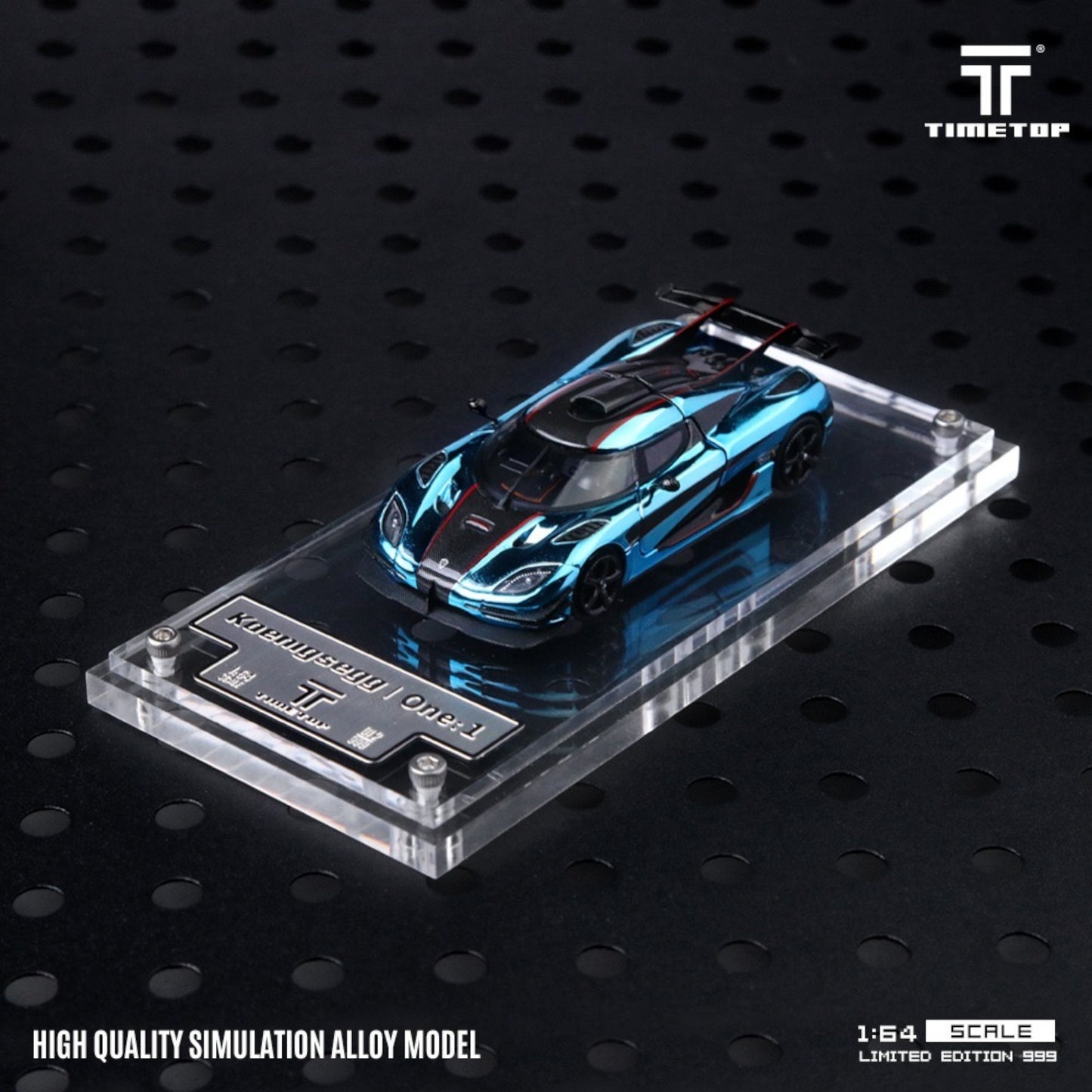 TimeTop - Pre-Order - Koenigsegg ONE:1 - Metallic Ice Blue - in Giftbox - TT644818