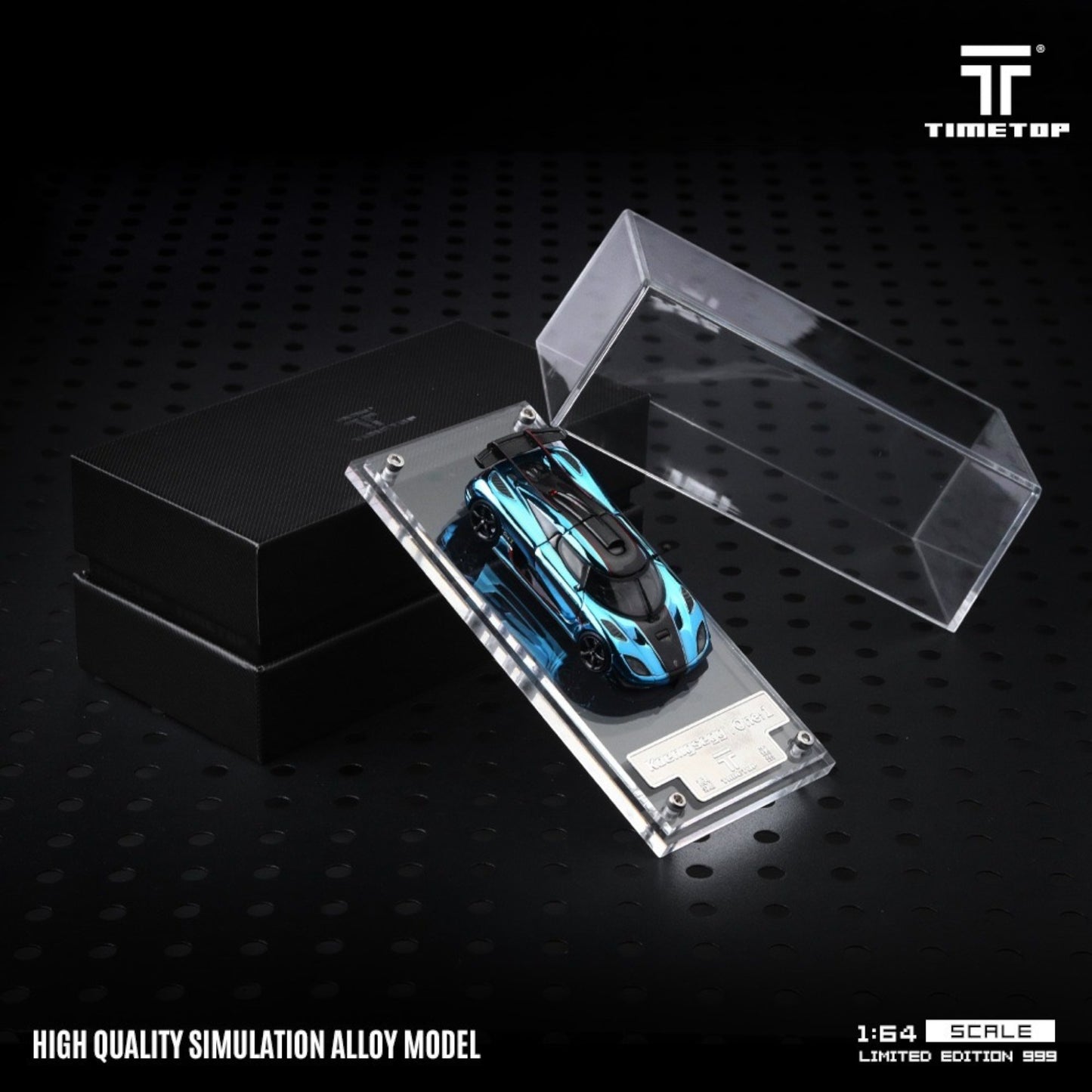 TimeTop - Pre-Order - Koenigsegg ONE:1 - Metallic Ice Blue - in Giftbox - TT644818
