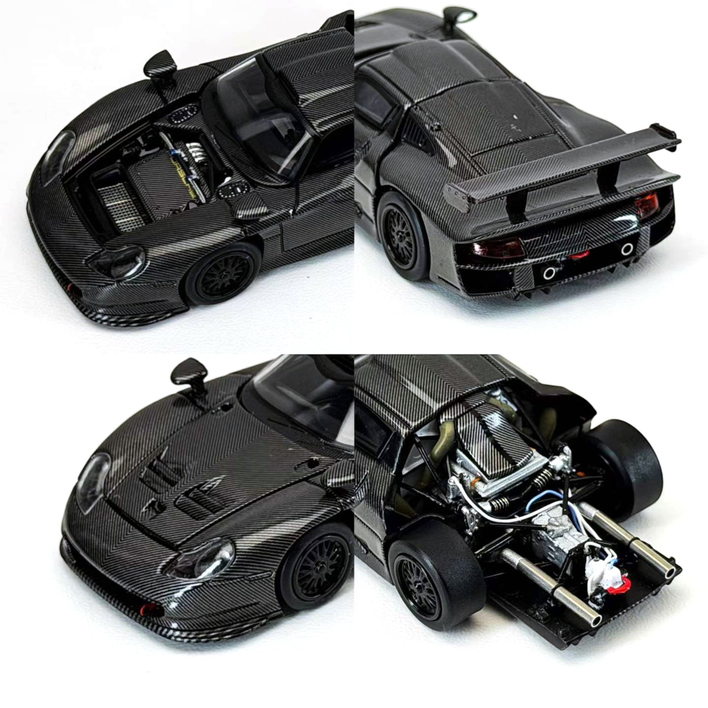 TranscendModel - Pre-Order - 911 GT1 Lemans 1997, Full Carbon Black - TRM64-911GT1-#26