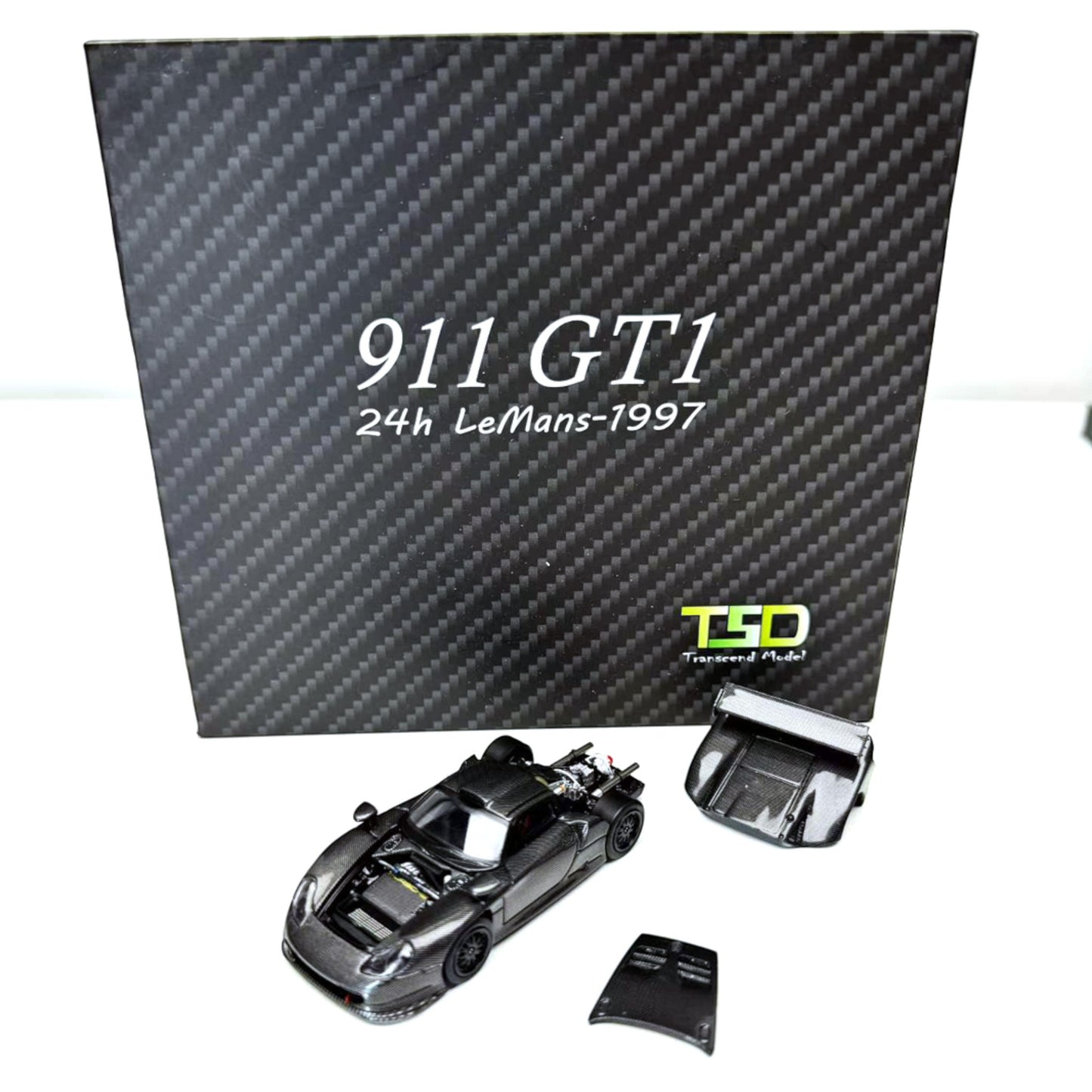 TranscendModel - Pre-Order - 911 GT1 Lemans 1997, Full Carbon Black - TRM64-911GT1-#26