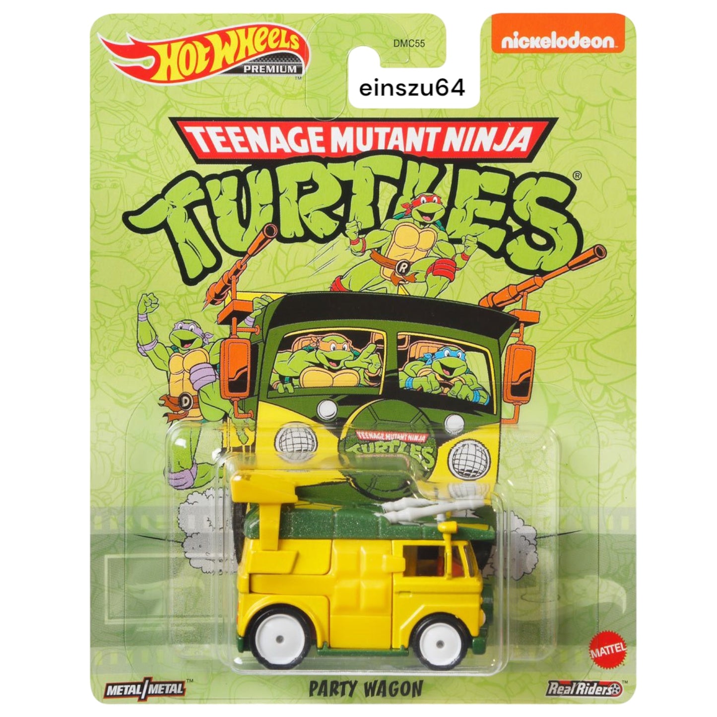 Hot Wheels 2023 - TMNT Party Wagon - GJR50 - Retro Entertainment - Turtles - 1:64