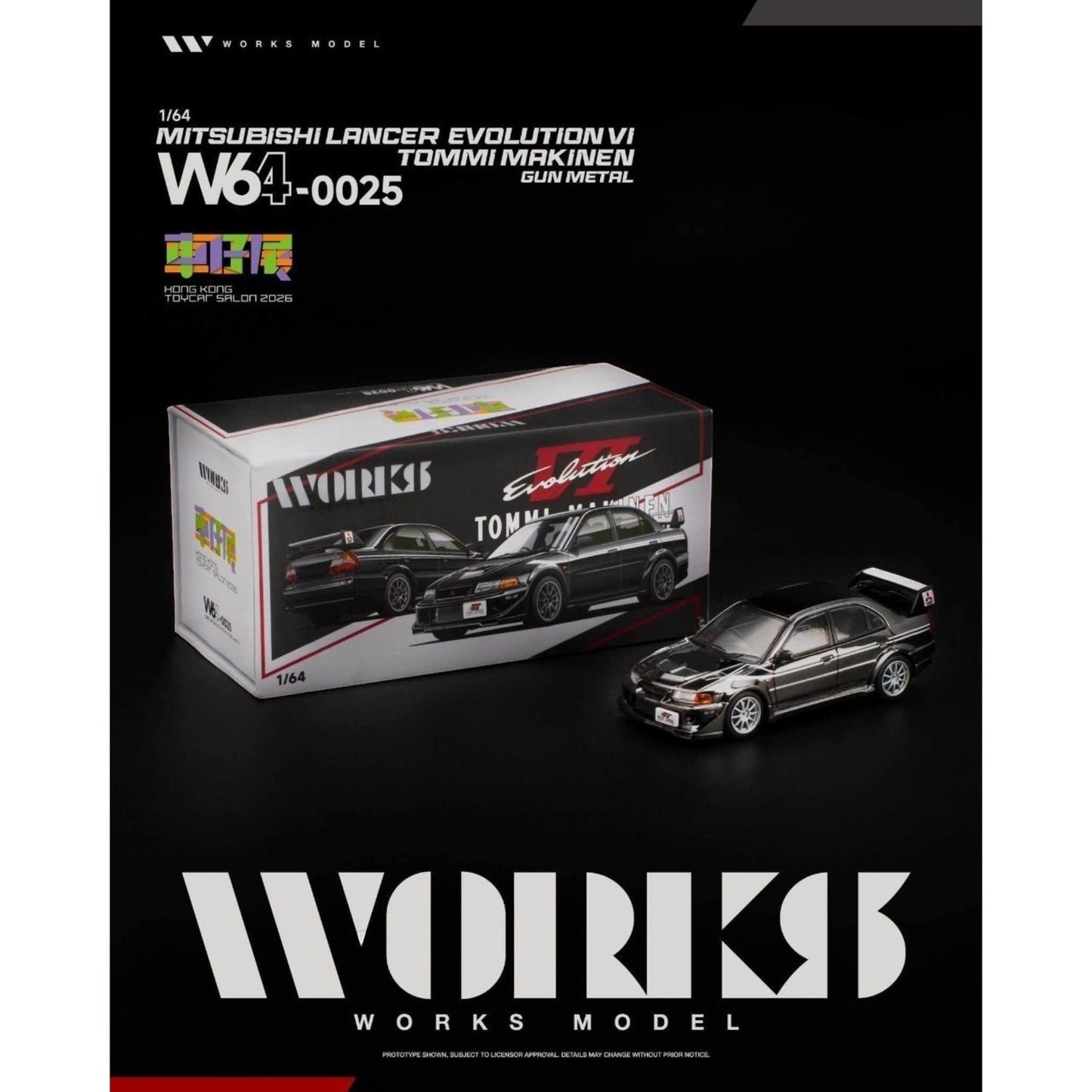 Works - Pre-Order - Mitsubishi Lancer Evo VI Tommi Makinen - Hong Kong ToyCar Salon 2026 - W64-0025