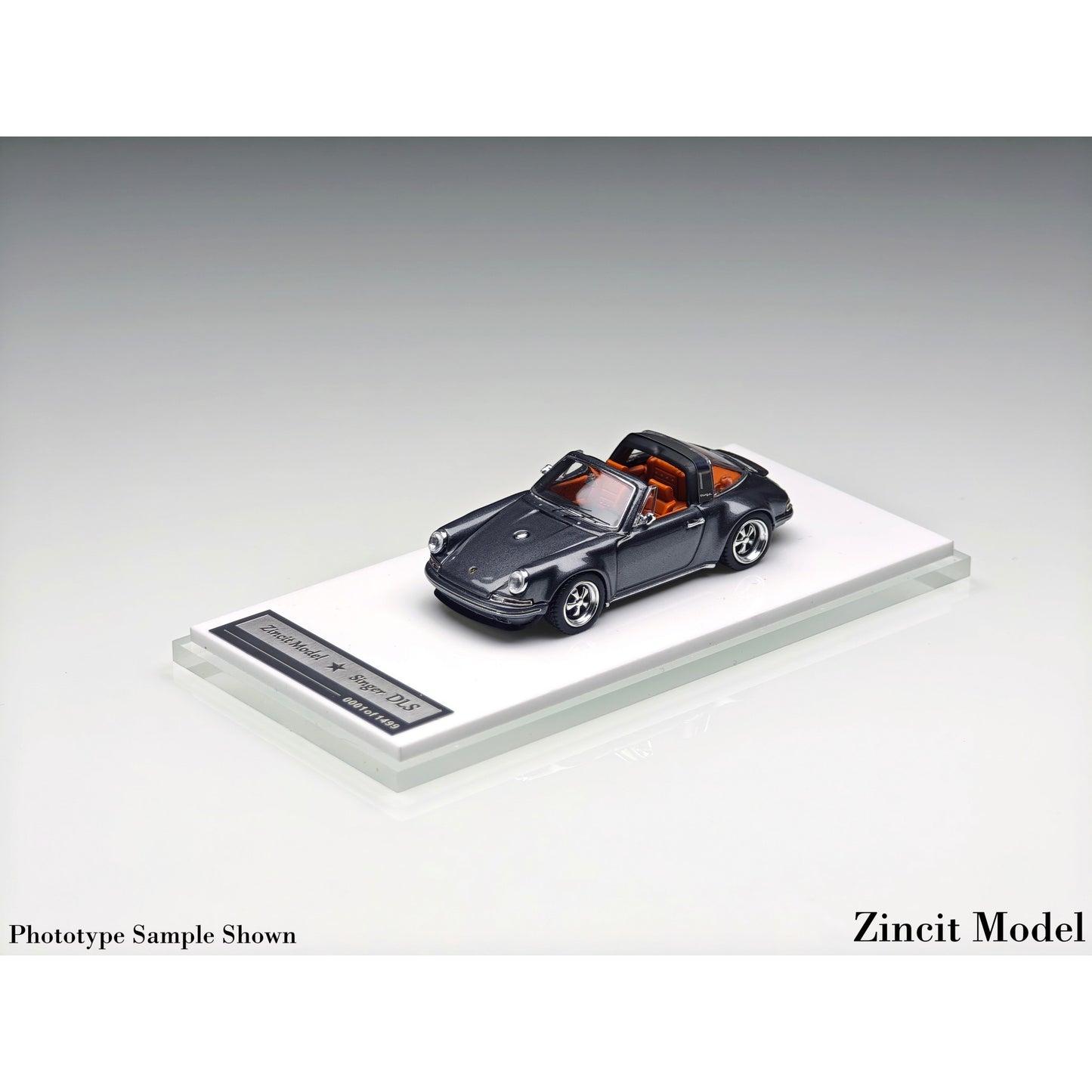 Zincit Model - Pre-Order - Singer 911 964 Targa, Metallic Dark Gray - ZCM64-SINT-DGRY