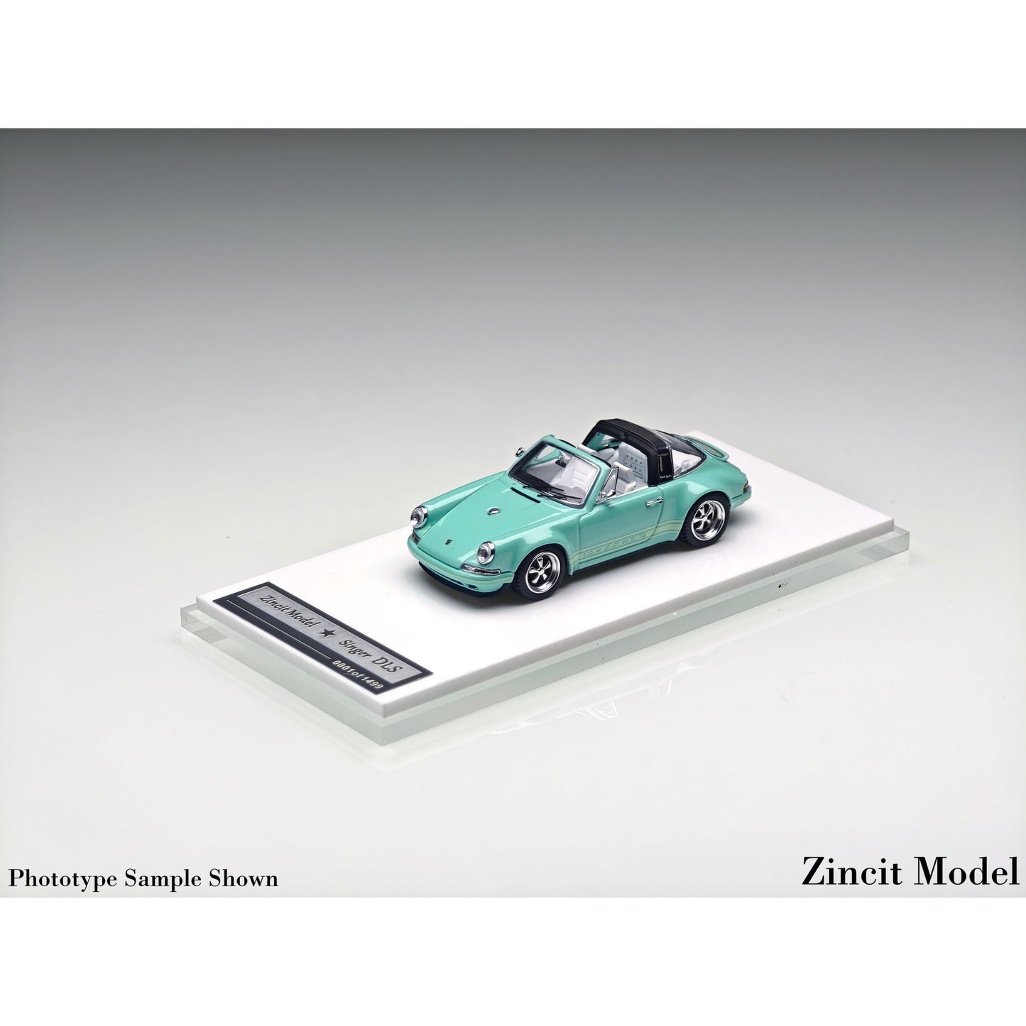 Zincit Model - Pre-Order - Singer 911 964 Targa, Tiffany Blue - ZCM64-SINT-TBLU