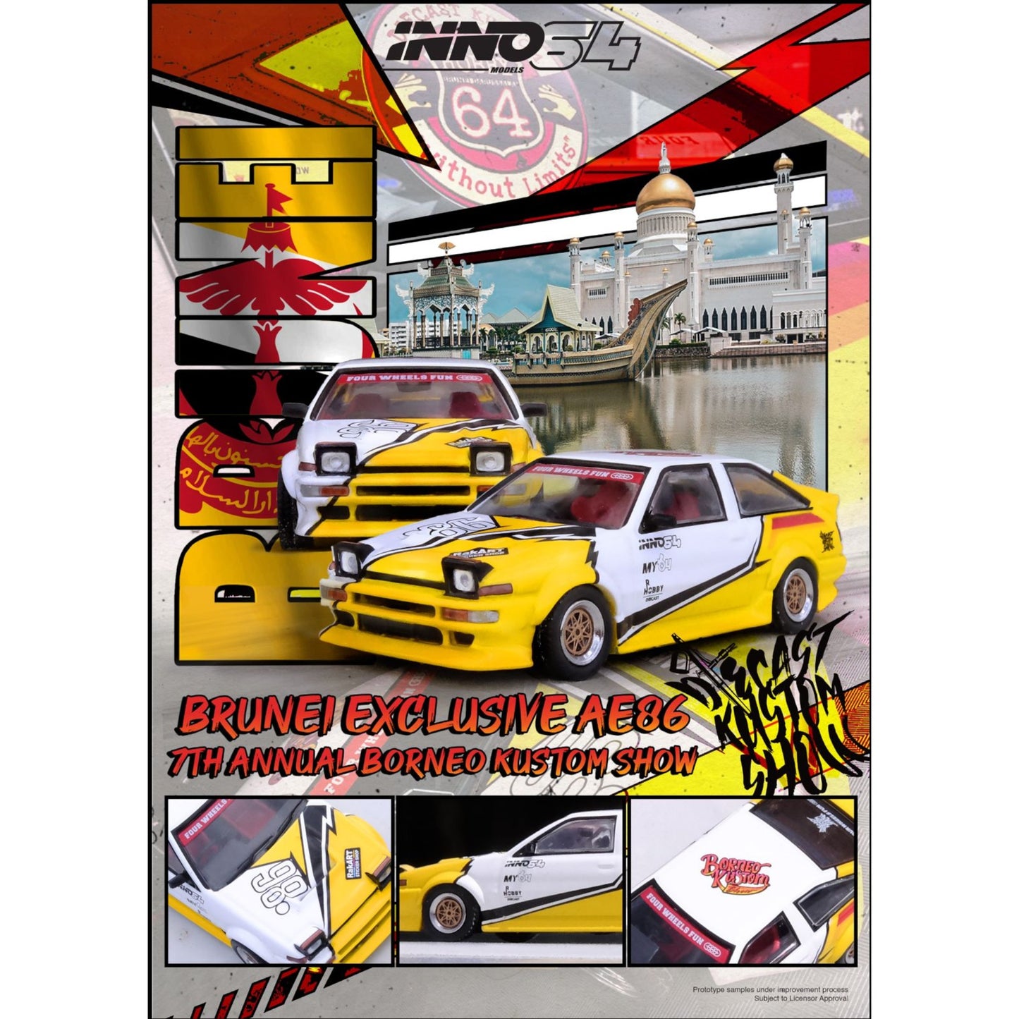 INNO64 - Toyota Sprinter Trueno AE86 *Brunei Diecast Kustom Show 2024* - IN64-AE86T-BDKS24