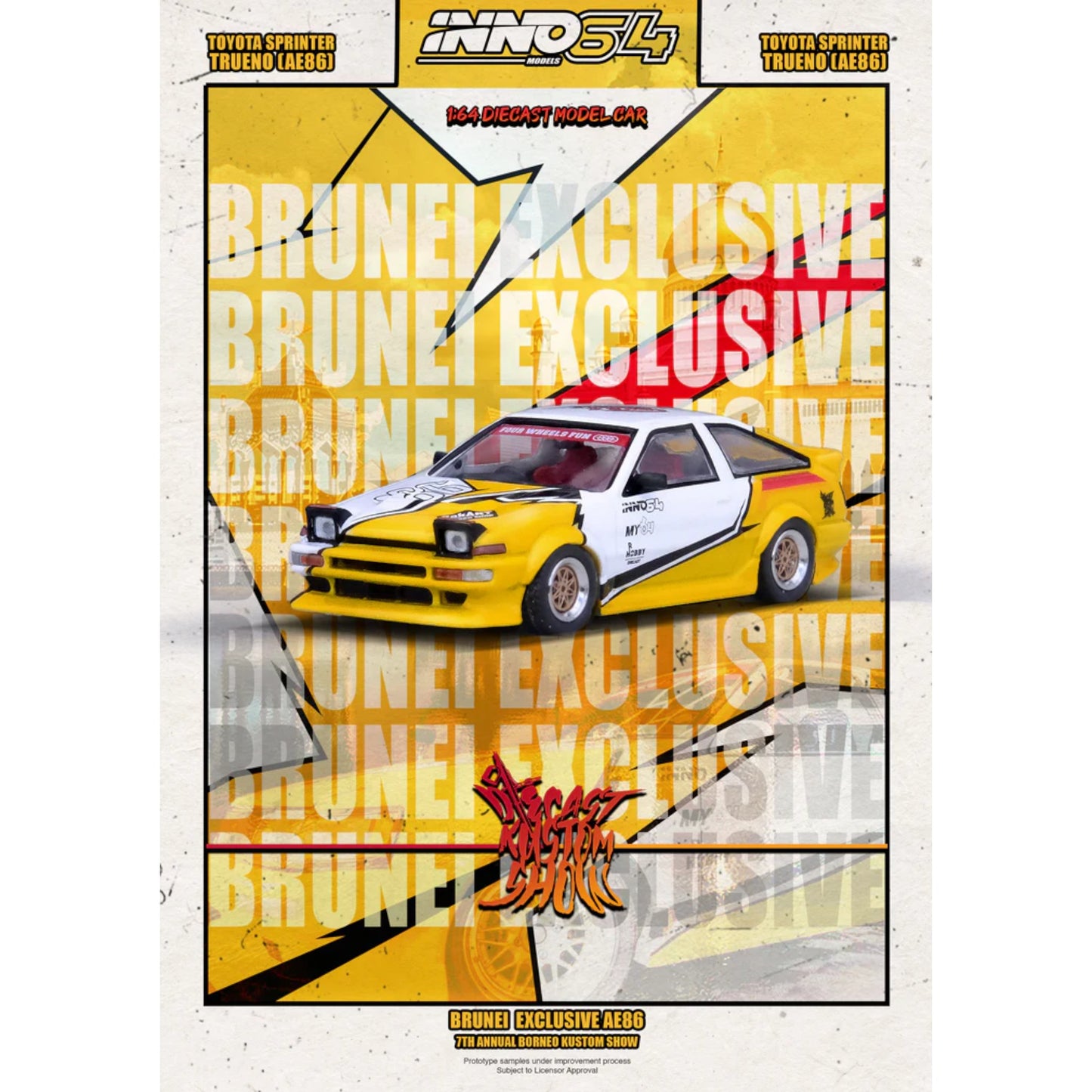 INNO64 - Toyota Sprinter Trueno AE86 *Brunei Diecast Kustom Show 2024* - IN64-AE86T-BDKS24