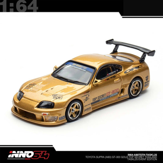 INNO64 - Pre-Order - Toyota Supra (A80) GT-300 Gold Top Secret Thailand TASKL25 Event Edition