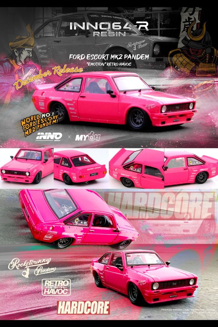 INNO64 - Ford Escort MKII Pandem *Emotion* Retro Havoc - Resin - IN64R-MK2P-ERV