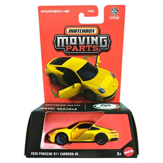 Matchbox 2025 - Moving Parts - 2020 Porsche 911 Carrera 4S, yellow - JBW88