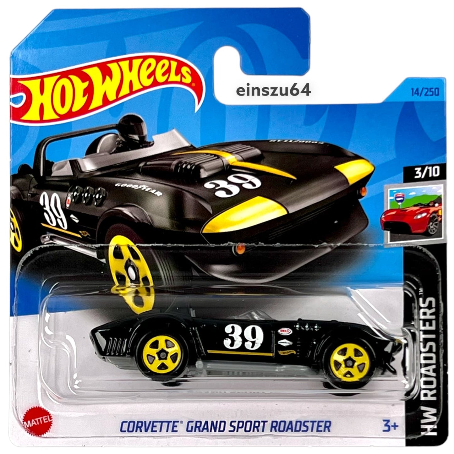 Hot Wheels 2023 - Corvette Grand Sport Roadster - Roadsters 3/10- HKH38 - 14/250 - 1:64