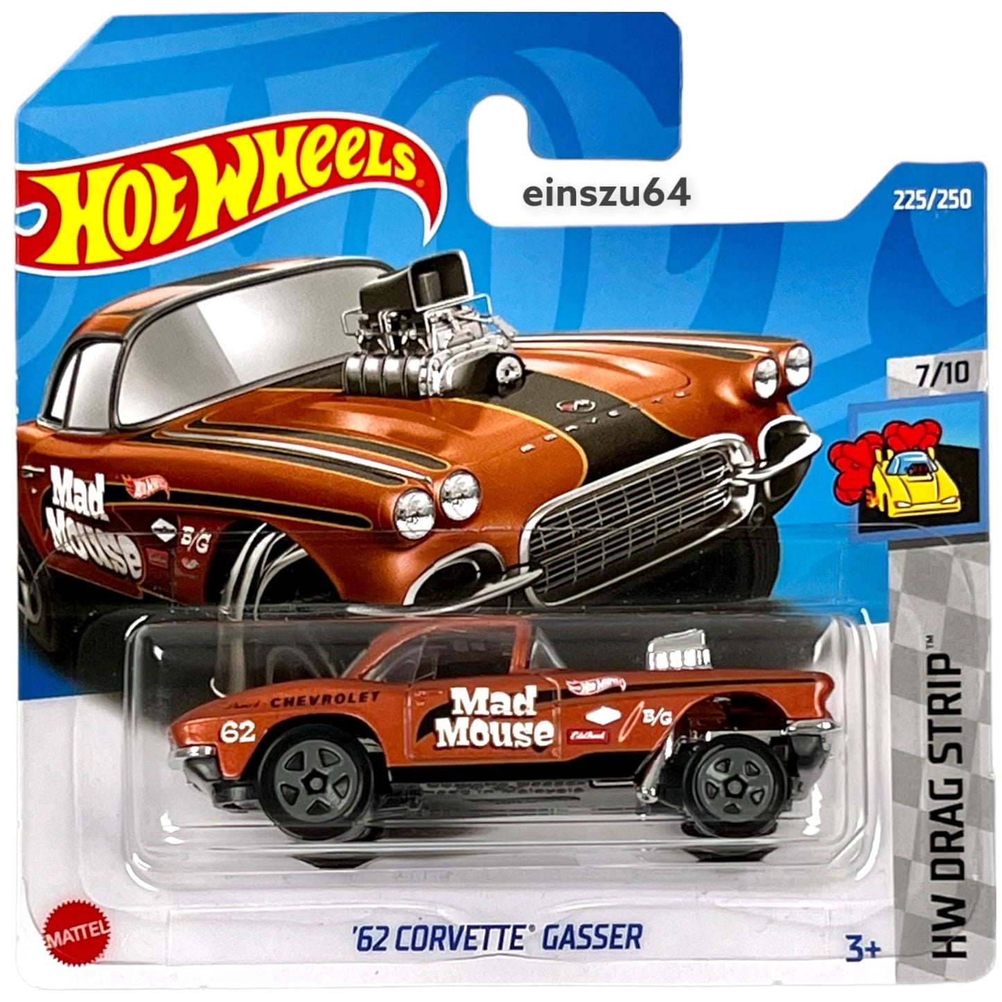 Hot Wheels 2022 - ´62 Corvette Gasser - Drag Strip 7/10 - HCT12 - 225/250 - 1:64