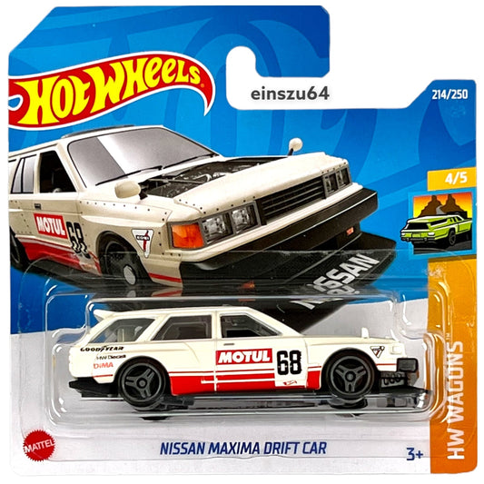 Hot Wheels 2022 - Nissan Maxima Drift Car - HW Wagons 4/5 - HCT17 - 214/250  - 1:64
