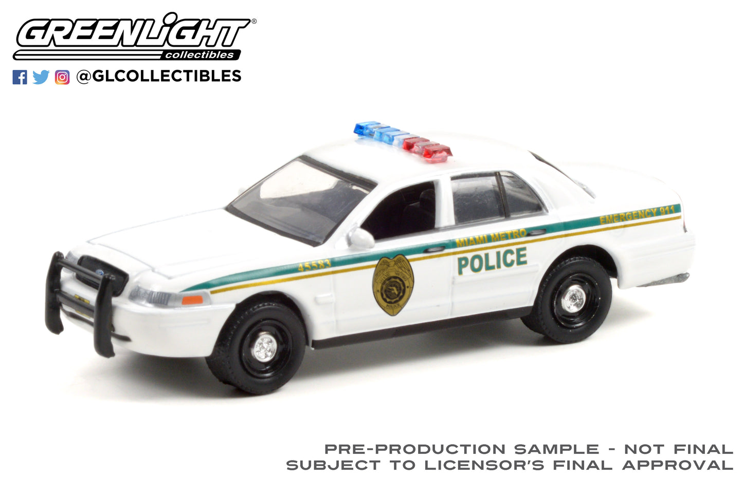Greenlight - 2001 Ford Crown Victoria Police - Dexter - 44920-B - 1:64 Hollywood