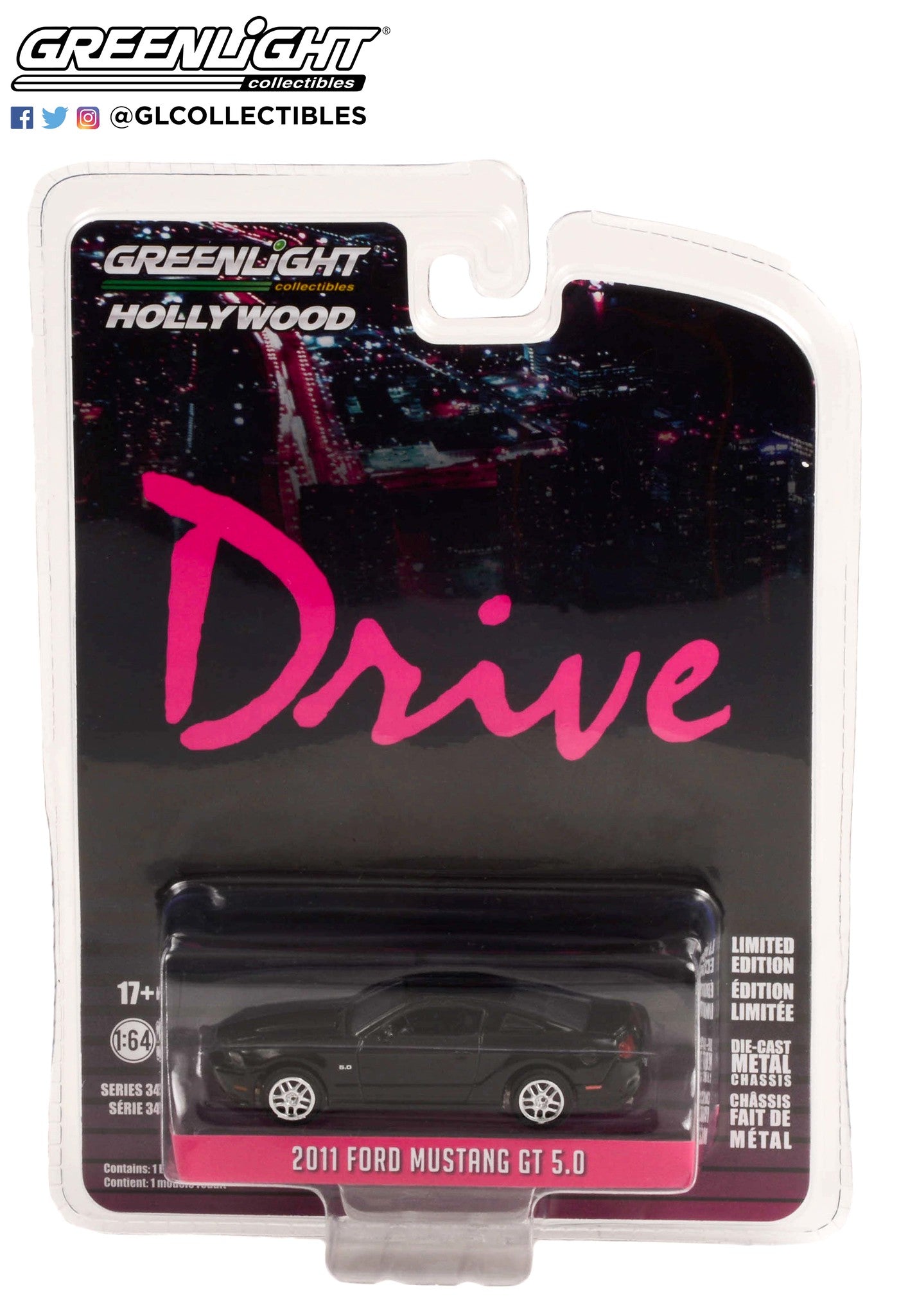 Greenlight - 2011 Ford Mustang GT 5.0 - Drive - 44940-F - 1:64 - Hollywood 34