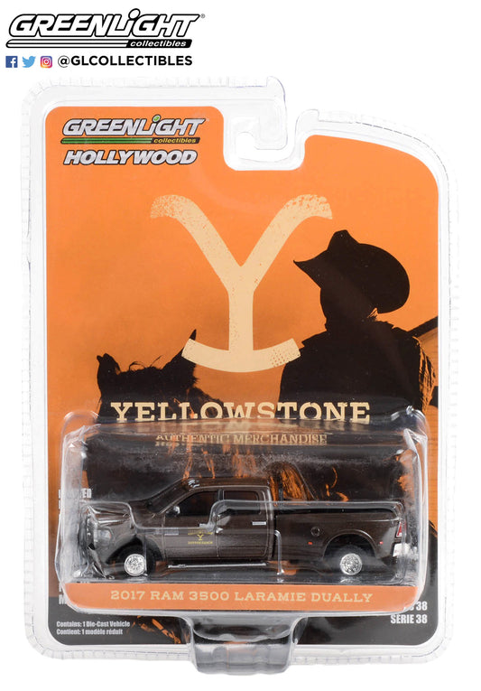 Greenlight - 2017 Ram 3500 Laramie Dually - Yellowstone - 44980-F - Hollywood 38 - 1:64