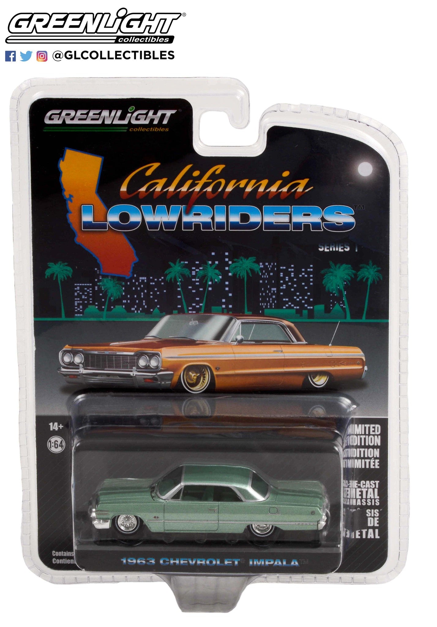 Greenlight - 1963 Chevrolet Impala - California Lowriders 1  - 63010-B - 1:64