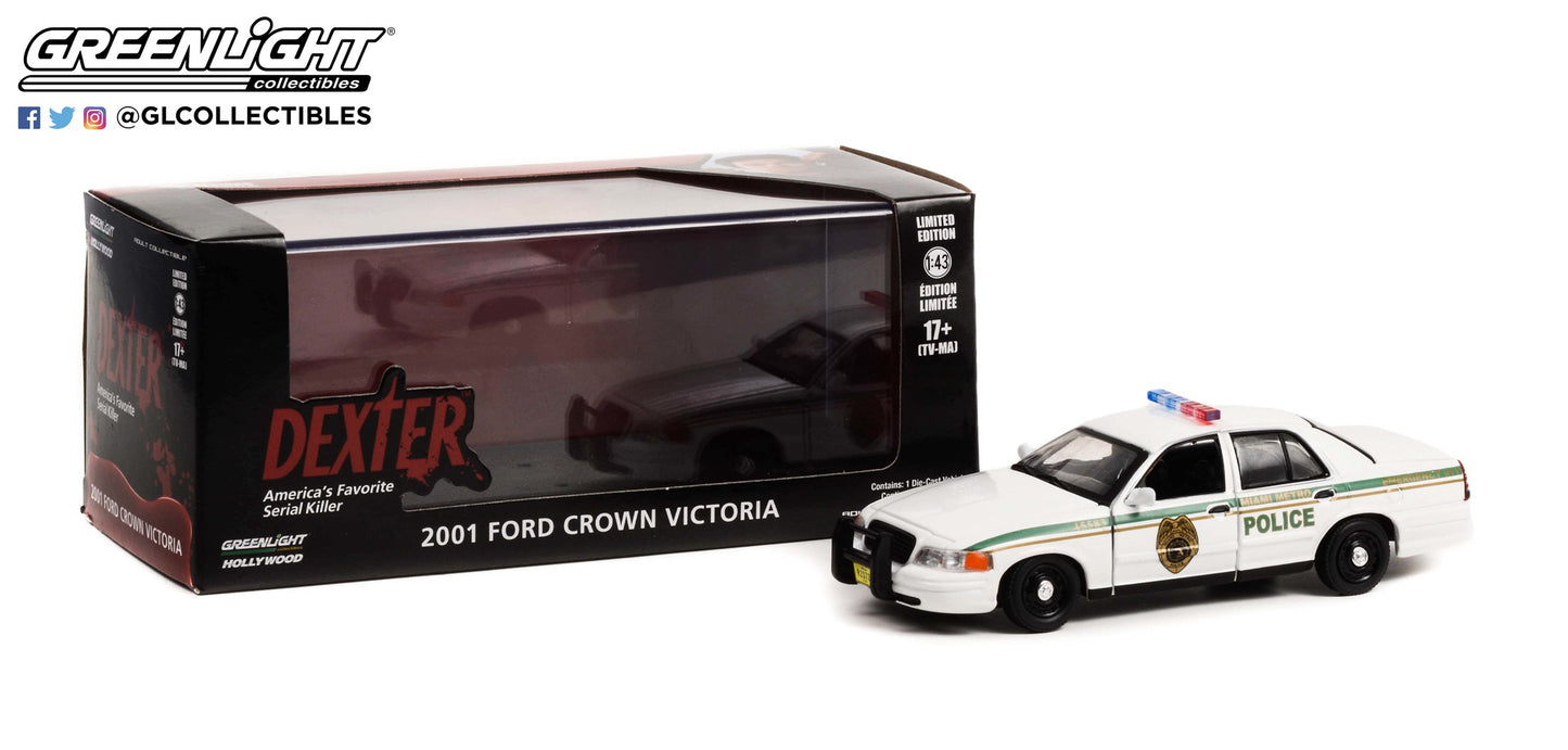 Greenlight - 2001 Ford Crown Victoria Police - Dexter - 86613 - 1:43 - Hollywood