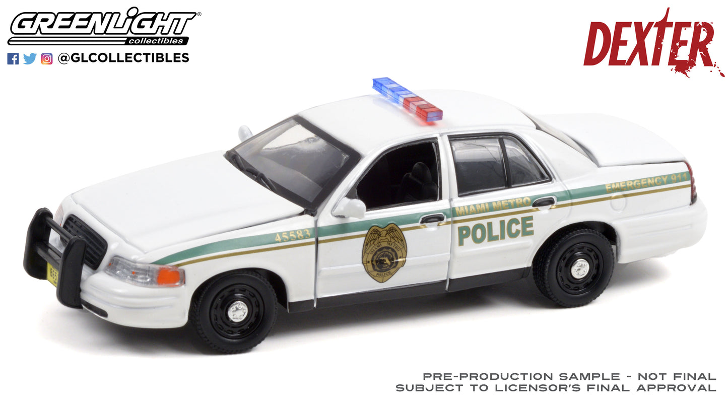Greenlight - 2001 Ford Crown Victoria Police - Dexter - 86613 - 1:43 - Hollywood