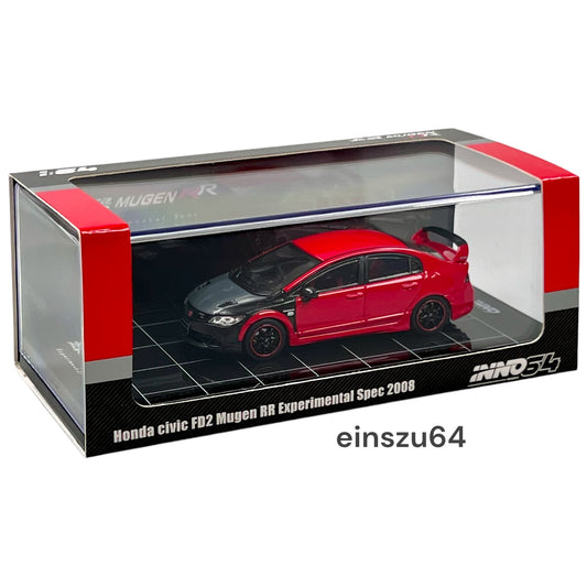 INNO64 - 2008 Honda Civic Type-RR FD2 Mugen RR red/black/grey - IN64-FD2R-RRES