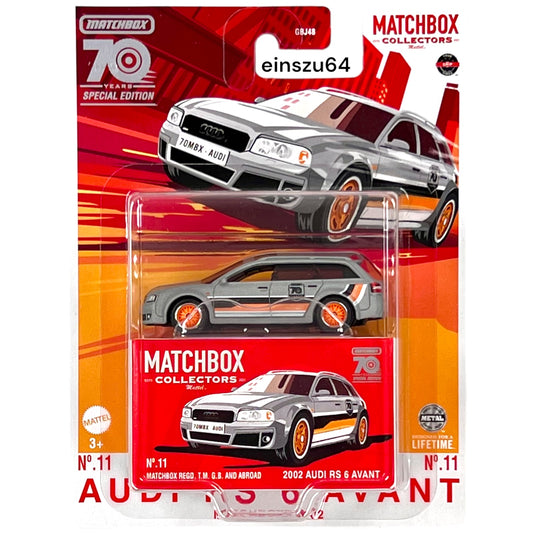 Matchbox Collectors 2023 - 70th Anniversary - 2002 AUDI RS 6 AVANT - HLJ69 - 1:64