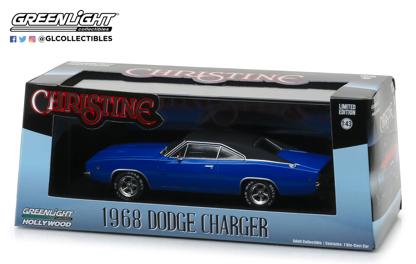 Greenlight - 1968 Dodge Charger - Christine - 86531 - 1:43 - Hollywood